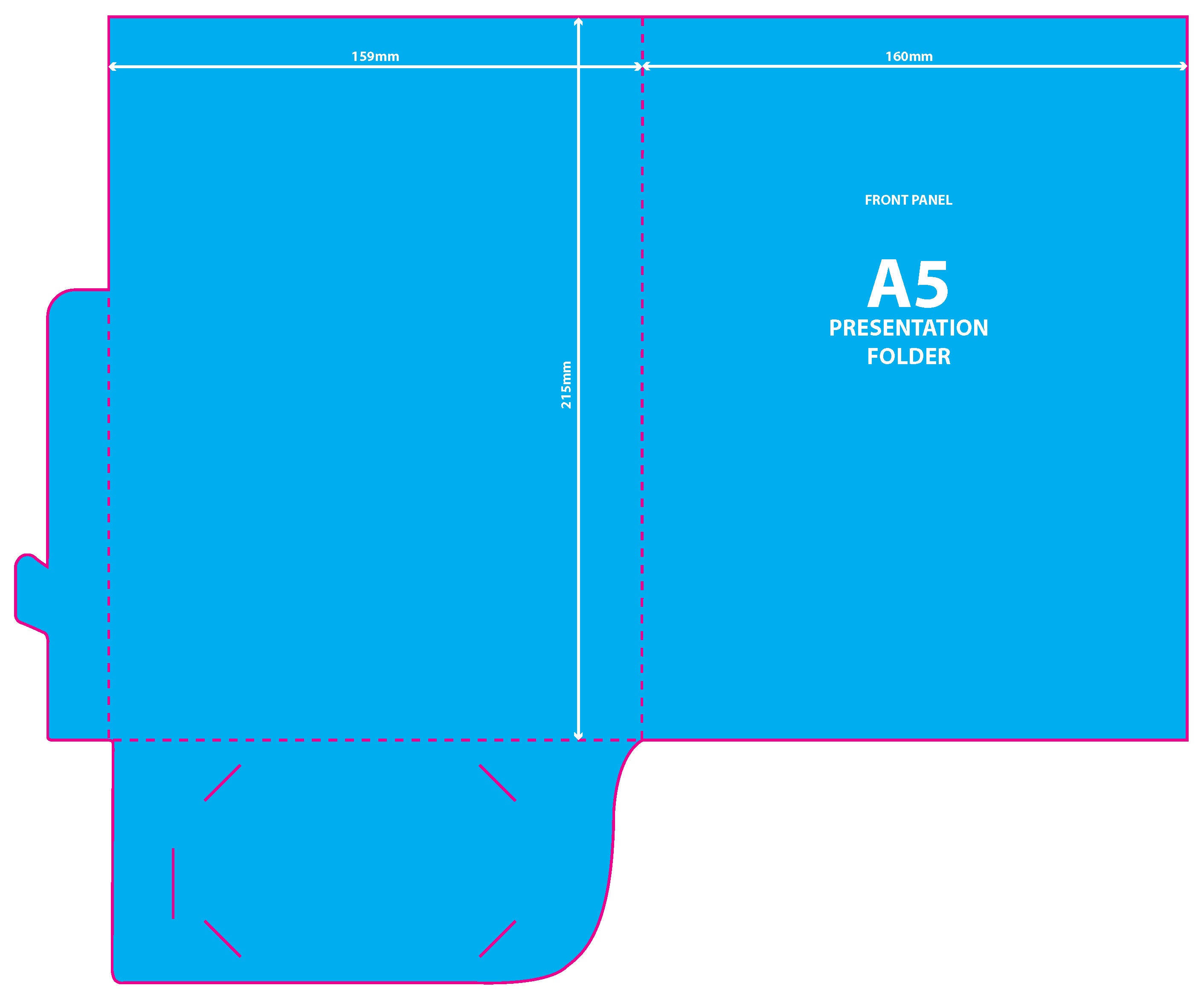 Presentation Folder - to hold A4 or A5 Sheets