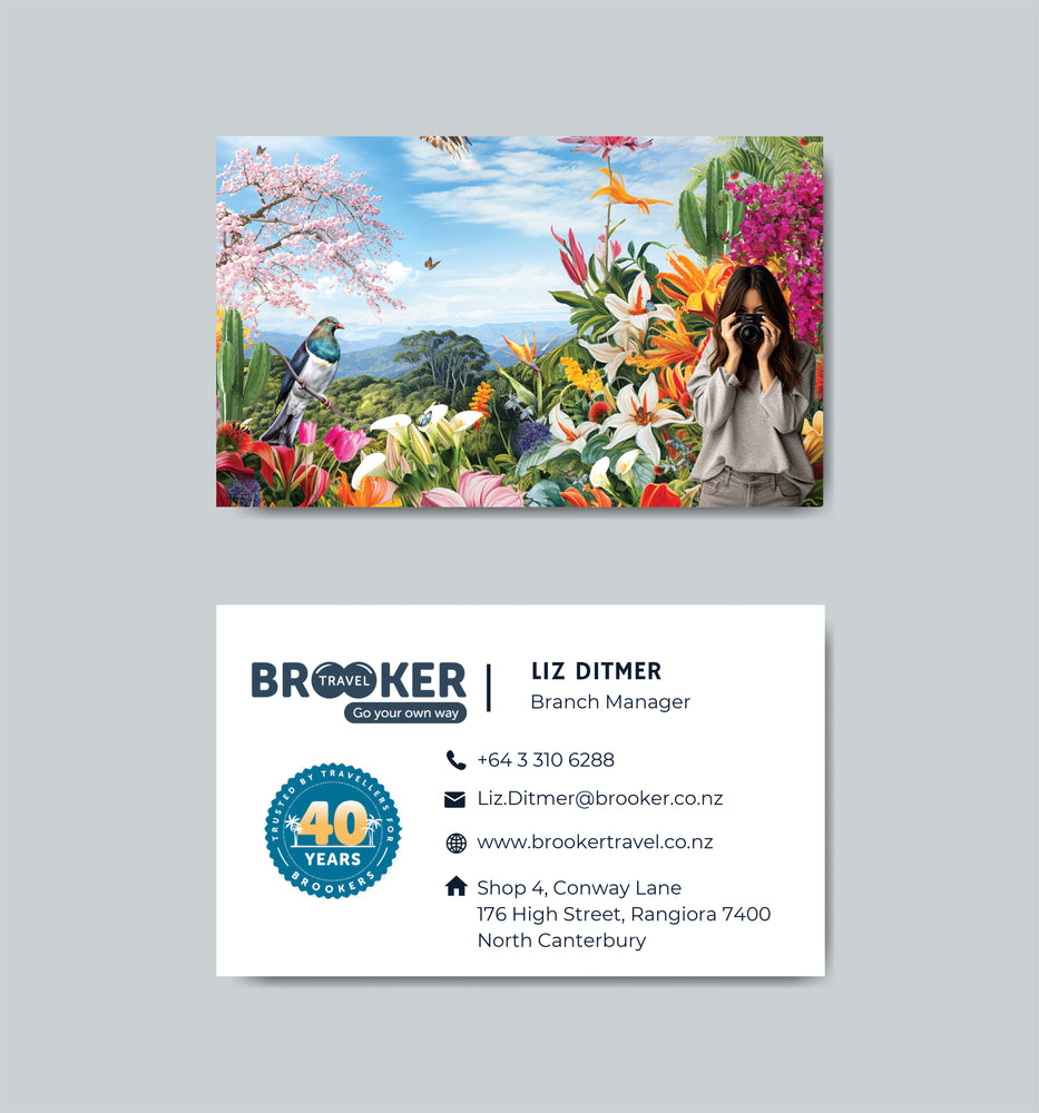 Brooker Travel Business Cards - Rangiora