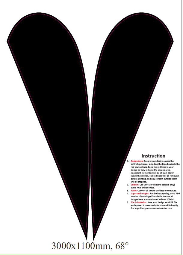 Tear Drop Flag - 3.5m