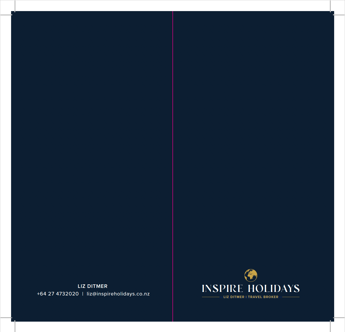 Inspire Holidays - Ticket Wallet Insert