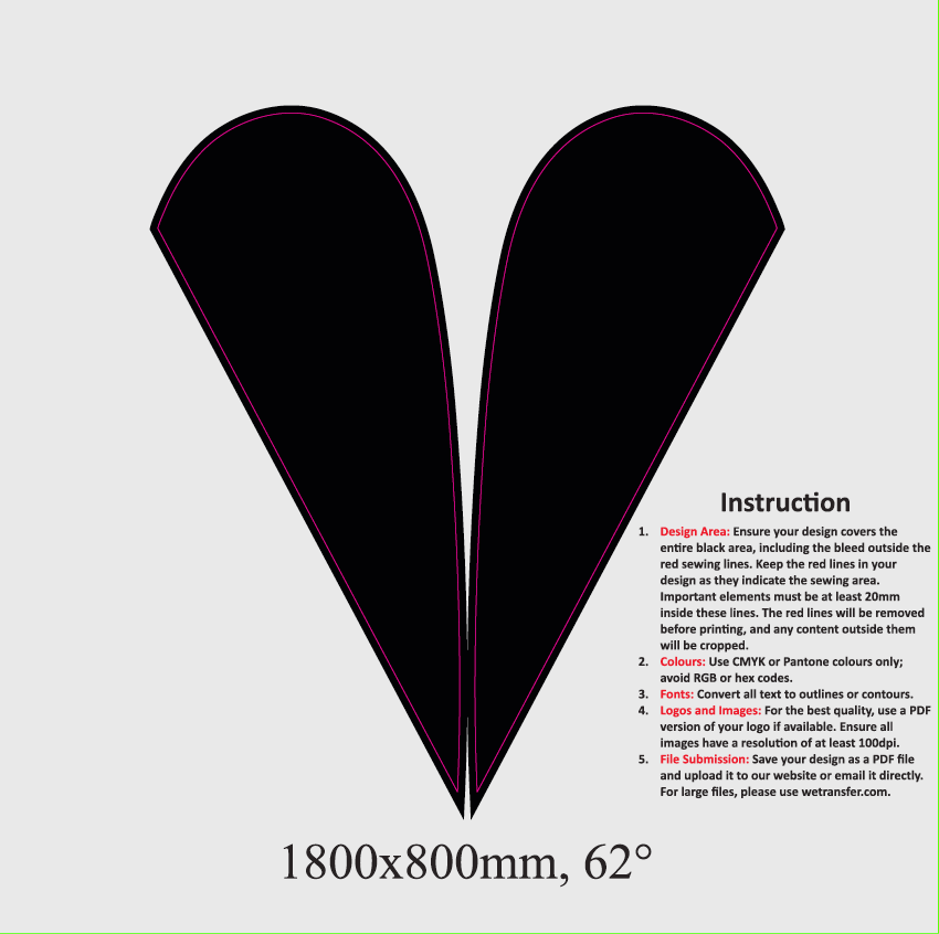 Tear Drop Flag - 2.2m
