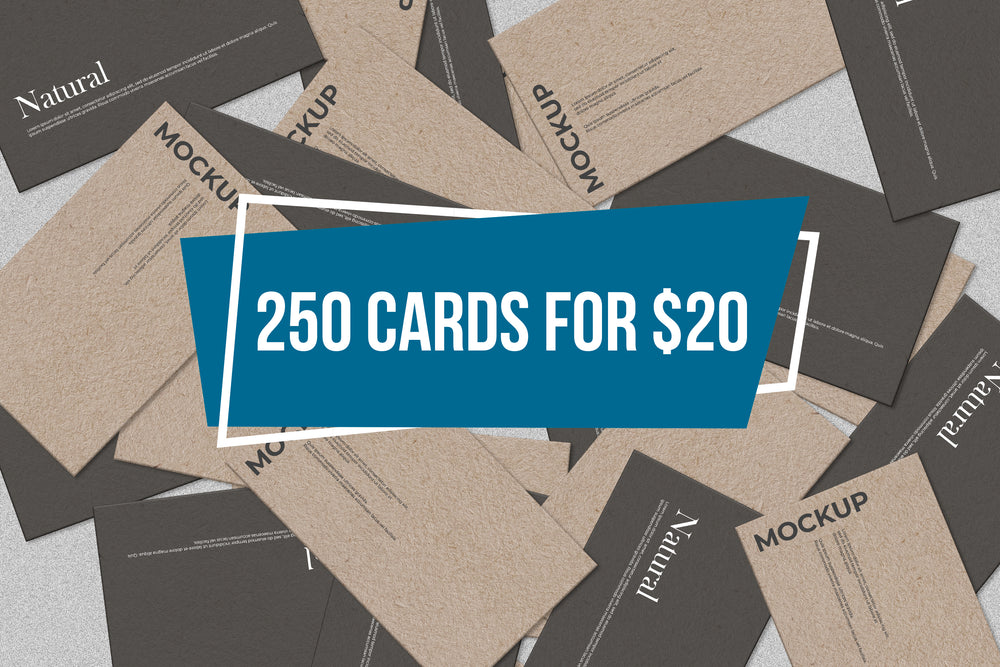 BUSINESS CARD SPECIAL - 250 SINGLE SIDED CARDS