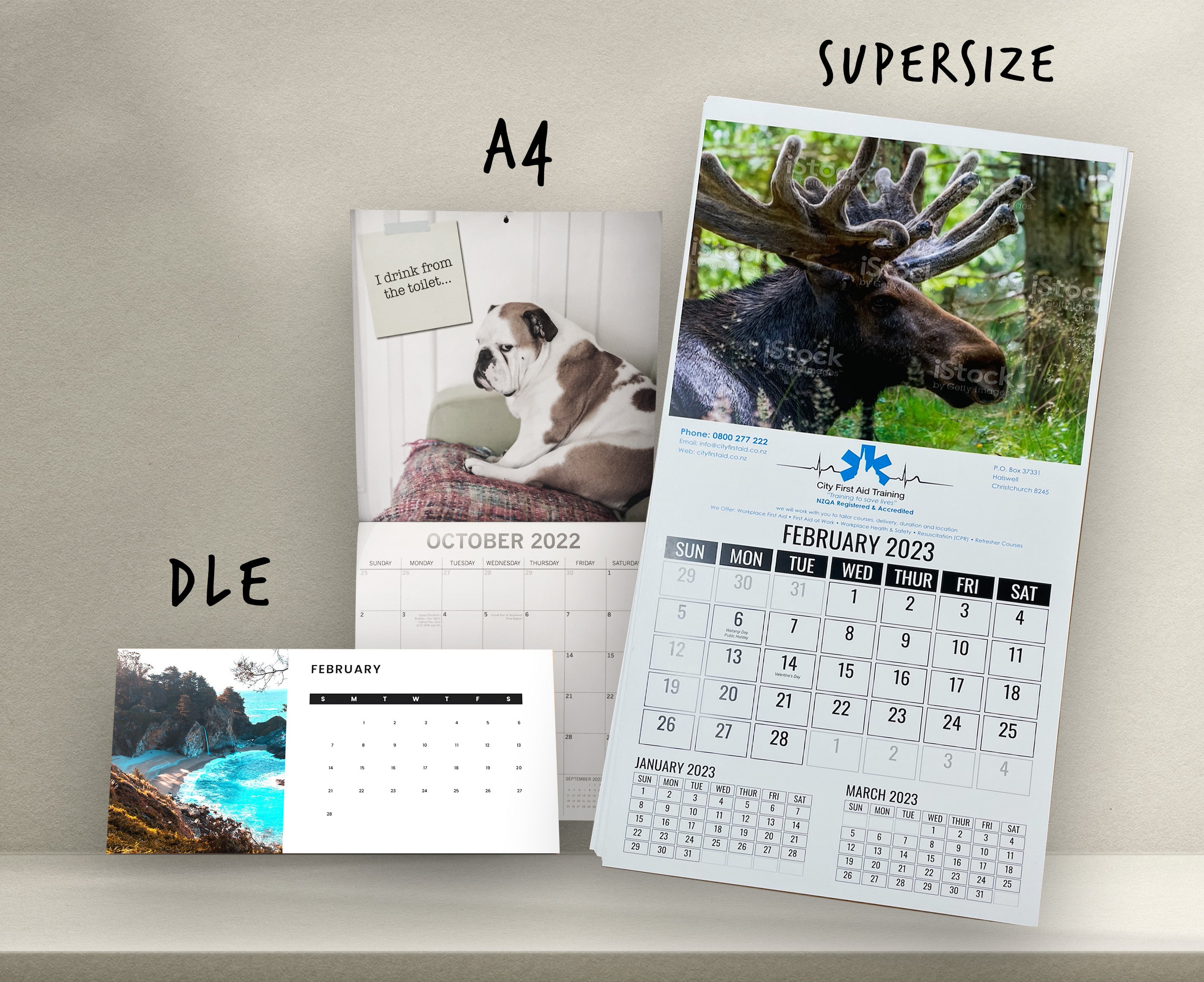 CALENDAR - DL / A4 / SUPERSIZE
