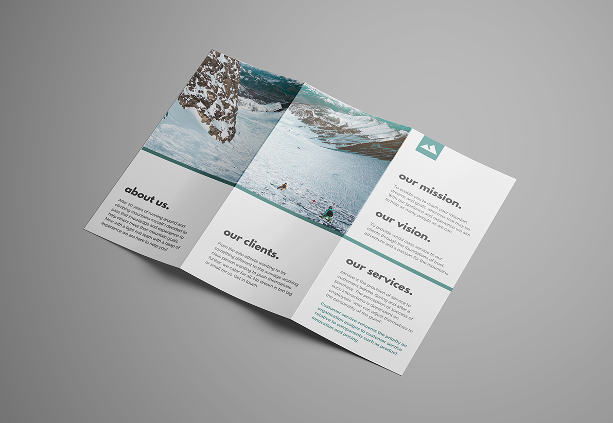 FOLDED BROCHURES - A4 FOLD TO DL (Tri-fold)