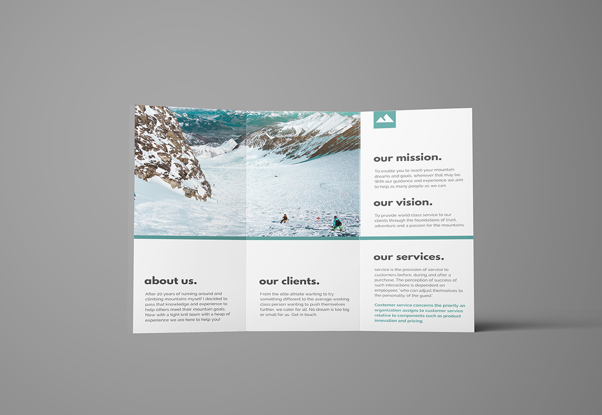 Folded Brochures - A4 fold to DL (Tri-fold)